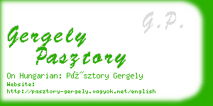 gergely pasztory business card